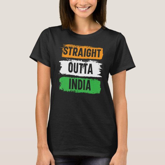 T-shirt Droit devant l'Inde Joyeuse fête de la République (Devant)