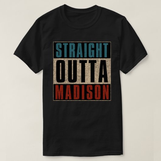 T-shirt Droit devant Madison Wisconsin WI (Design devant)