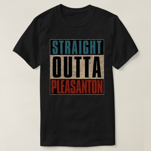 T-shirt Droit devant Pleasanton California CA (Design devant)