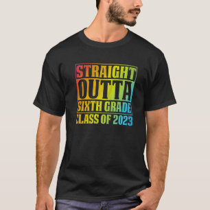 T-shirt Droit En Dehors De Sixième Classe De 2023 Tie Dye