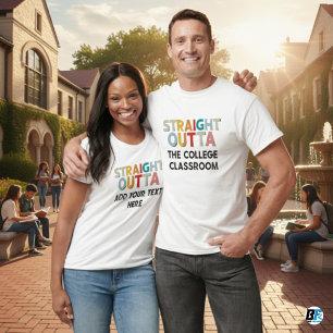 T-shirt DROIT OUTTA - ajoutez votre texte ici/créez votre 