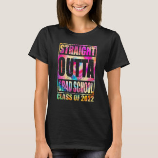 T-shirt Droit Outta Grad School Grande Cravate de diplôme
