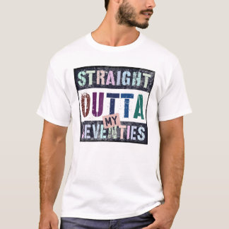T-shirt DROIT SORTE MES 70 ANS Vintage 80E Anniversaire