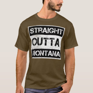 T-shirt Droite en direction Montana MT Souve Vintage en dé