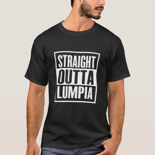 T-shirt Droite En Outta Lumpia Filipino Spring Roll Tee (Devant)