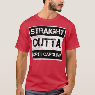 T-shirt Droite Outta North olina NC Vintage en détresse S