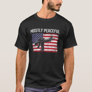 T-shirt Droits à la possession d'arme Ar 15 Drapeau Améric
