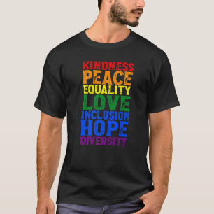 T-shirt Droits de l'Homme de Bonté Paix Lgbt Gay Lesbienne