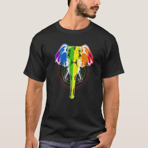 T-shirt Droits de l'homme Lgbtq Rainbow Flag Elephant Gay
