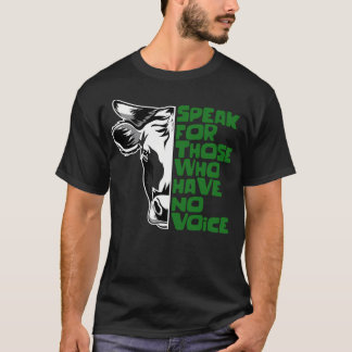 T-shirt Droits des animaux Citation végétale Vache visage