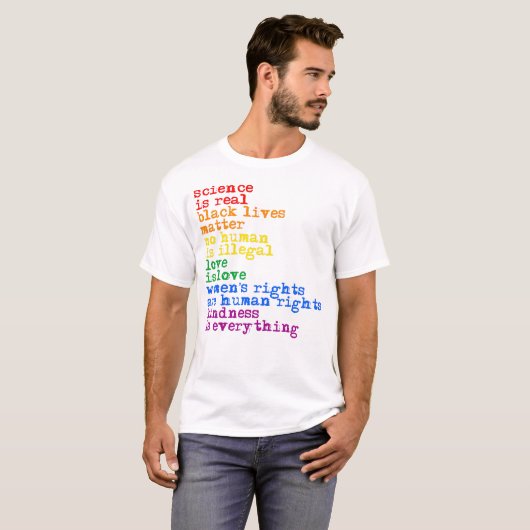 T-shirt Droits LGBTQ La science est un vrai amour c'est l' (Devant entier)