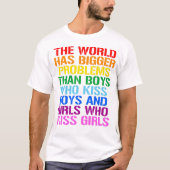 T-shirt Droits LGBTQ Le monde connaît des problèmes plus i (Devant)