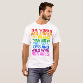 T-shirt Droits LGBTQ Le monde connaît des problèmes plus i (Devant entier)