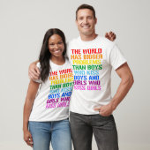 T-shirt Droits LGBTQ Le monde connaît des problèmes plus i (Unisexe)