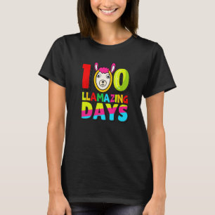 T-shirt Drôle 100 jours Llamazing Lama Professeur 100ème j