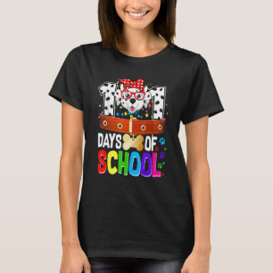 T-shirt Drôle 101 Jours Chien de l'école 100ème Jours Ense