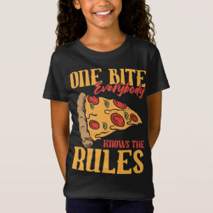 T-Shirt Drôle 1 bouchées Pizza Tout le monde connaît les r