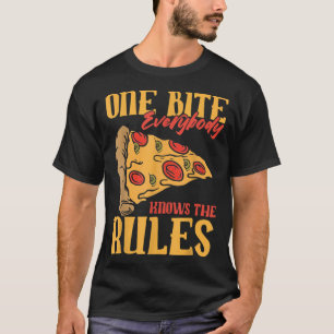 T-shirt Drôle 1 bouchées Pizza Tout le monde connaît les r