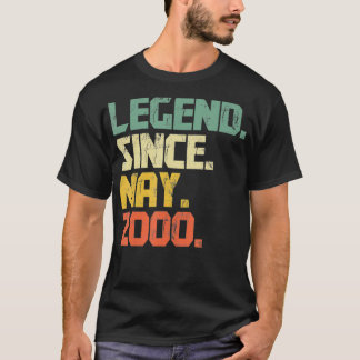 T-shirt Drôle 22 ans Hommes Femmes Légende depuis mai 2000