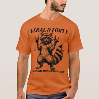 T-shirt Drôle 40e anniversaire Ét 1985 Féral Quarante Rato
