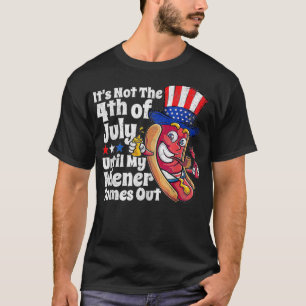 T-shirt Drôle 4 juillet Hot Dog Wienr sort Humour