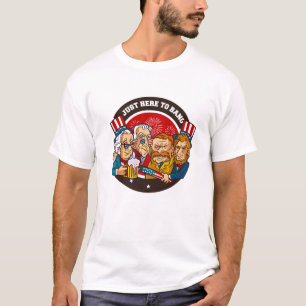 T-shirt Drôle 4 juillet je suis juste ici pour bang US pré