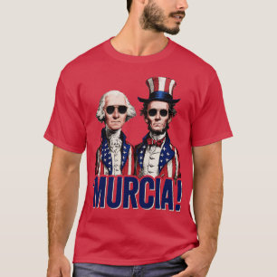 T-shirt Drôle 4 juillet Murica Patriotique George Washingt