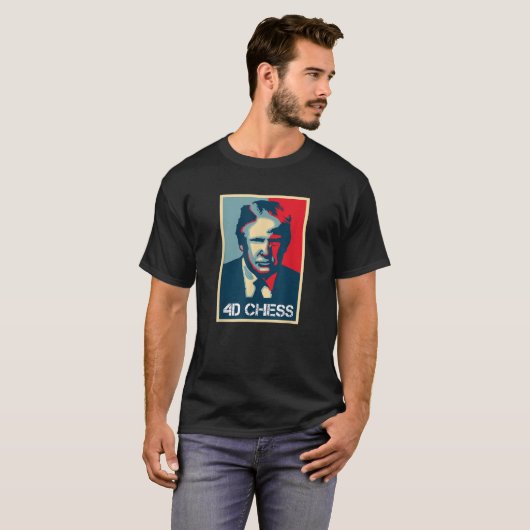 T-shirt Drôle 4D Chess Trump T Shirt (Devant entier)