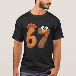 T-shirt Drôle 67 Dinde de Thanksgiving Cool Automne Ferme