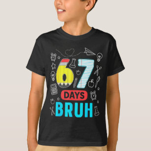 T-shirt Drôle 67 Jours Mec Six Sept Mème Enseignant Enfant