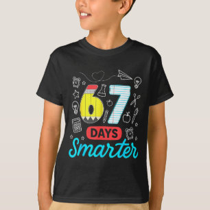 T-shirt Drôle 67 Jours Plus Intelligents Six Sept Mème Ens
