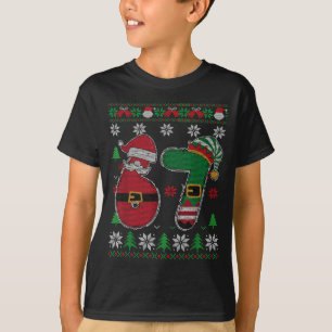 T-shirt drôle 67 Meme 6 7 pour Noël pour garçons