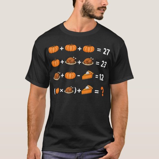 T-shirt Drôle 67 Mème Citrouille Dinde Prof De Maths Thank (Devant)