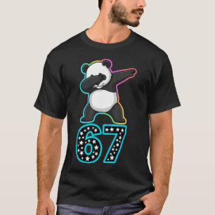 T-shirt Drôle 67 Mème Panda Dabbing Arc-en-ciel Génération