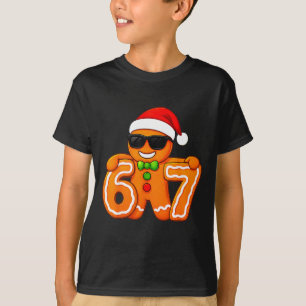 T-shirt Drôle 67 Noël 6 7 Pain d'épice Six Sept Pour K