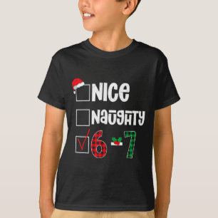 T-shirt Drôle 67 Noël Mème Six Sept Xmas 6-7 Garçons Ki