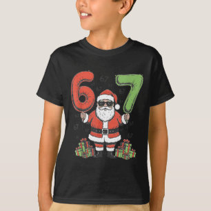 T-shirt Drôle 67 Santa Six Seven Noël 67 Meme Bruh Bo