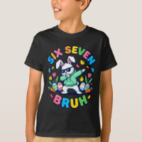 Drôle 67 six sept mème bruh lapin dabbing Pâques
