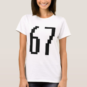 T-shirt Drôle 67 Six Sept Mème Couple Correspondant Rétro