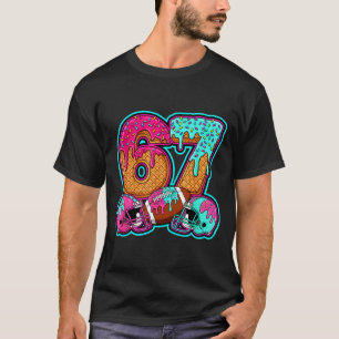 T-shirt Drôle 67 Six Sept Mème Football Américain Numéro #