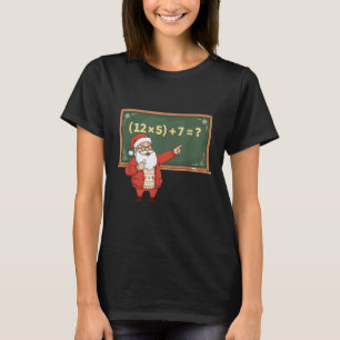 T-shirt Drôle 67 Six Sept Prof de Maths Noël Mème Équ