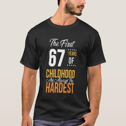 T-shirt Drôle 67e Anniversaire (Devant)