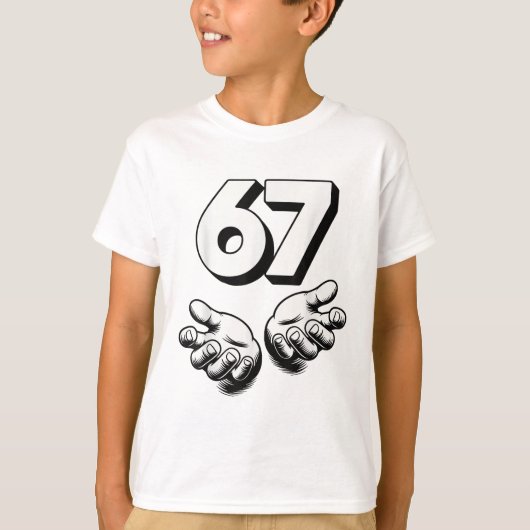 T-shirt Drôle 6 7 Mème Génération Alpha Argot Génération Z (Devant)