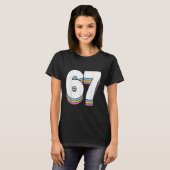 T-shirt Drôle 6 7 Mème Six Sept Génération Alpha Argot 67 (Devant entier)