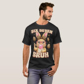 T-shirt Drôle 6 7 mème six sept lapin léopard arc 6-7 (Devant entier)