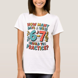 T-shirt Drôle 6 7 Mème Six Sept Pour Professeur De Musique