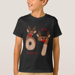 T-shirt Drôle 6 7 Six Sept Mème Noël Renne Gen Al
