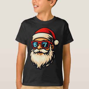 T-shirt Drôle 6 7 Six Sept Mème Visage de Père Noël Noël H