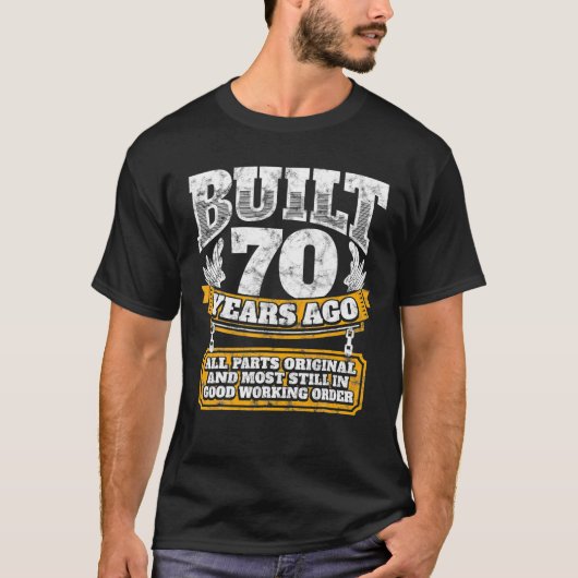 T-shirt Drôle 70e anniversaire B Jour Cadeau Dire âge 70 a (Devant)