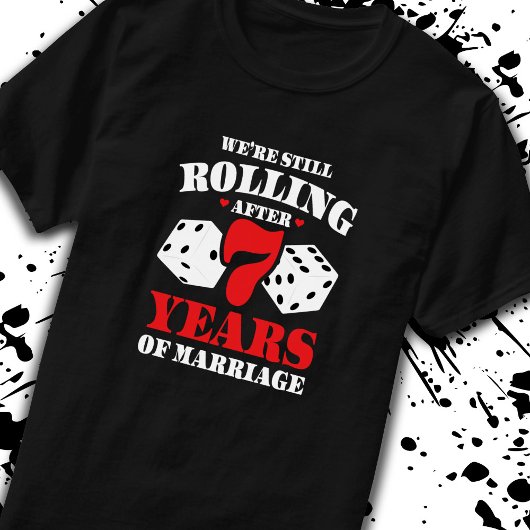 T-shirt Drôle 7ème anniversaire Couples mariés 7 ans